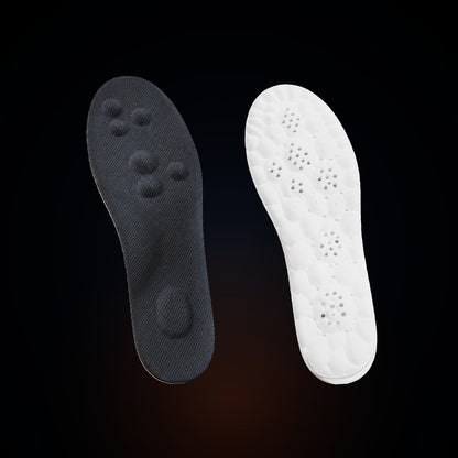 Solearo insoles, black top and white 4D cloud foam base